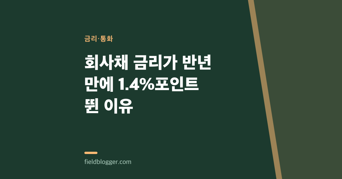 회사채 금리가 반년 만에 1.4%포인트 뛴 이유
